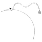Mesmera necklace Marquise cut, White, Rhodium plated